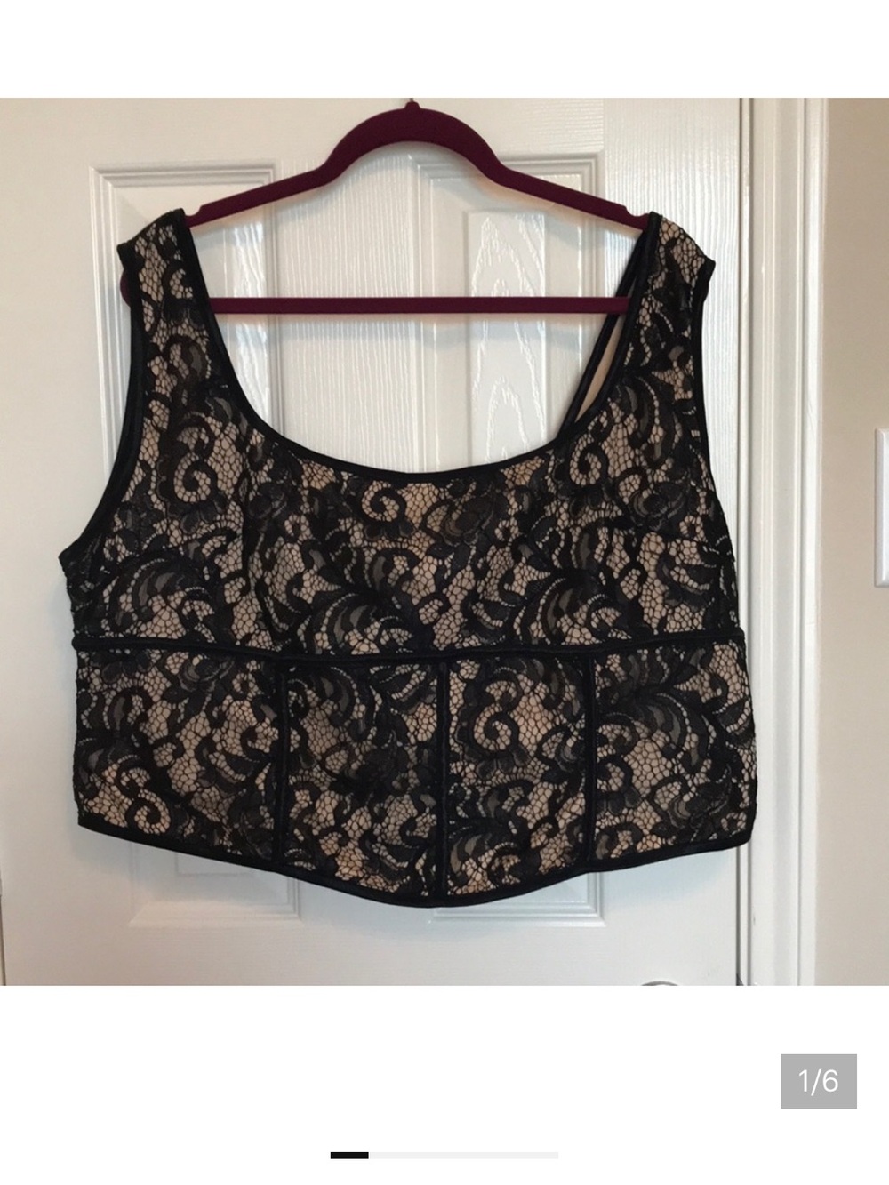 NWT PrettyLittleThing Lace Corset Crop Top